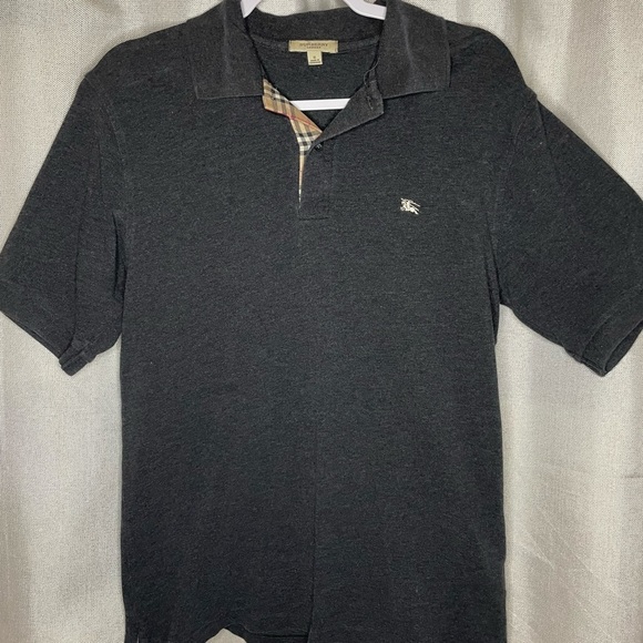 Burberry London Nova check trim polo shirt brown men's S​​​ - Picture 10 of 11